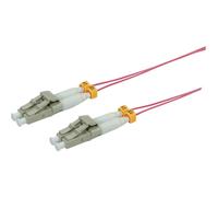 Roline Slim - Cordon de raccordement - LC multi-mode (M) pour LC multi-mode (M) - 10 m - fibre optique - duplex - 50 / 125 microns - OM4 - sans halogène - violet