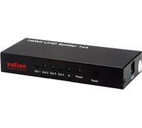 ROLINE Splitter 4K HDMI 1 in 4 out I Résolution vidéo en 4K Ultra HD et qualité 3D I Adaptateur HDMI vidéo/audio I 4 ports noir