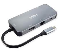ROLINE Station d'accueil multiport USB 3.2 Gen 2 Type C, 4K HDMI, LAN