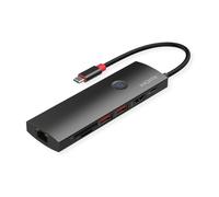 ROLINE Station d'accueil multiport USB 3.2 Gen2 Type C, HDMI 4K60, 2X USB 3.2 Gen2, 1x USB C PD, 1x Gigabit ETH., 1x Lecteur de Carte SD/microSD