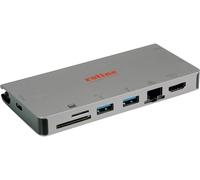 ROLINE Station d'accueil USB type C, HDMI 4K, VGA, 2x USB 3.2 Gen 1, LAN, PD, lecteur de cartes