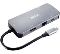Roline Station d'accueil multiport USB 3.2 Gen 2 Type C, 4K HDMI, LAN