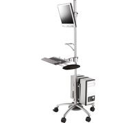 ROLINE Support à roulettes pour PC/LCD, réglable en hauteur, jusqu'à 30 kg