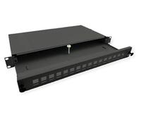 ROLINE Support de module clé 19'', 16P, pour clés de voûte en fibre optique, noir