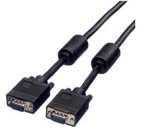 ROLINE SVGA Câble High Quality avec noyaux de ferrite + DDC, HD15 M/HD15 M, 10 m