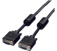 ROLINE SVGA Câble High Quality avec noyaux de ferrite + DDC, HD15 M/HD15 M, 15 m
