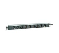 Roline - Unité de distribution d'alimentation (rack-montable) - 250 V - 3600 Watt - connecteurs de sortie : 9 - 1U - 19" - 2 m cordon - gris clair,