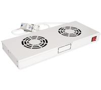 ROLINE Unité de Ventilation 19 Pouces 2 Ventilateurs, Thermostat Gris