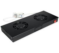Roline Unité de ventilation 19 pouces – 2 ventilateurs – thermostat – noire
