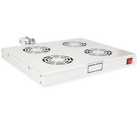 ROLINE Unité de Ventilation 19 Pouces 4 Ventilateurs, Thermostat Gris