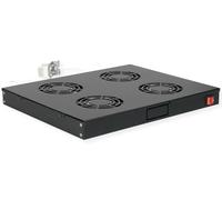 ROLINE Unité de Ventilation 19 Pouces 4 Ventilateurs, Thermostat Noir