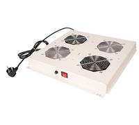 Roline Unité de ventilation de toit 19 pouces – 2 ventilateurs On/Off – Gris