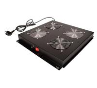 ROLINE Unité de ventilation de toit 19 pouces 2 ventilateurs, ON/OFF noir