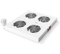 ROLINE Unité de Ventilation de Toit 19 Pouces, 4 Ventilateurs, Thermostat, Gris