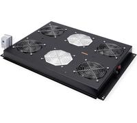ROLINE Unité de ventilation de toit 19 pouces 4 ventilateurs, thermostat pour armoire serveur noir
