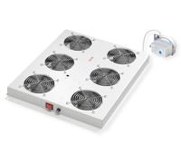 ROLINE Unité de Ventilation de Toit 19 Pouces 6 Ventilateurs, Thermostat pour Armoire Serveur Gris
