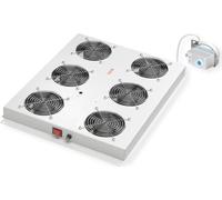 ROLINE Unité de Ventilation de Toit 19 Pouces 6 Ventilateurs, Thermostat pour Armoire Serveur Gris