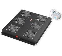 ROLINE 19 Unité de ventilation de toit, 6 ventilateurs, Thermostat pour baie serveur, noire