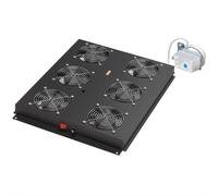 ROLINE Unité de Ventilation de Toit 19 Pouces 6 Ventilateurs, Thermostat pour Armoire Serveur Noir