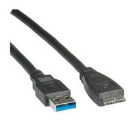 ROLINE Câble USB 3.2 Gen 1 (3.1 Gen 1) 11.02.8872, USB A Mâle vers Micro-USB A Mâle, 0.8m, Débit 5 Gbit/s, Noir