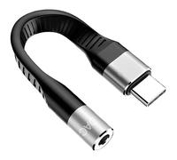 Roline Adaptateur USB-C audio 12.03.3241 – USB-C mâle vers jack 3,5 mm, Noir, 0,1 m