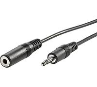 Value Câble prolongateur audio 11.99.4352 – Jack mâle/femelle 3,5 mm – 2,00 m – Noir