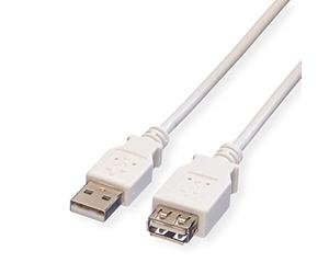 ROLINE VALUE Câble USB 2.0, type A-A, ST/BU, blanc, 3 m