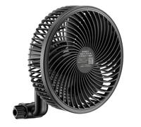 Roline Ventilateur Chambre de Culture à Pince USB-C 9 Vitesses Noir