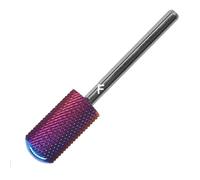 RolinStar - Foret à ongles en carbure de tungstène à deux mains - 6,6 - Violet - Grand cylindre rond - Pour retirer la poudre (fine)