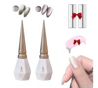 Rolita Gel Polish, Rolita Cat Eye Gel with Magnet, Clear Magnetic Cats Eye Gel Nail Polish Crystal Glitter with UV Light, Water Light Clear Nude Jelly DIY at Home (#0304)