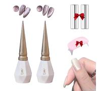 Rolita Gel Polish, Rolita Cat Eye Gel with Magnet, Clear Magnetic Cats Eye Gel Nail Polish Crystal Glitter with UV Light, Water Light Clear Nude Jelly DIY at Home (#0506)