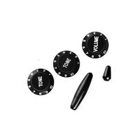 ROLIZO Boutons de contrôle de guitare style Stratocaster 1 volume et 2 tonalités pour Fender ST Strat Style Guitare Noir