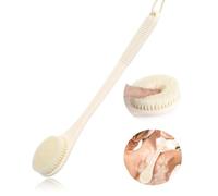 ROLIZOE Brosse de Dos pour Douche 43 cm, Brosse Corporelle Exfoliante Anti-Dérapante pour le Bain, Brosse Douce pour le Dos pour Hommes et Femmes (Blanc crème)