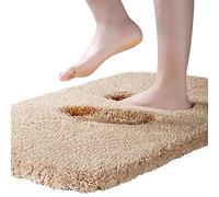 ROLIZOE Tapis de Bain Extra Epais Tapis Salle de Bain Antidérapant Tapis Sortie de Douche Très Absorbant Tapis de Sol Salle de Bain Ultra Doux en Microfibre Lavable en Machine 50 x 80cm,Beige