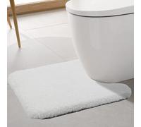 ROLIZOE Tapis de WC antidérapant, très absorbant, microfibre 50x60 cm, blanc