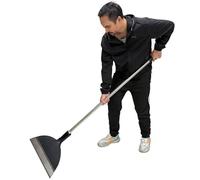 ROLKAR Pelle à neige, grattoir à glace, grattoir de sol, pelle plate en béton, long manche pour allée, allée, jardin, pelouse, nettoyage robuste - 30,5 cm de large et grande taille