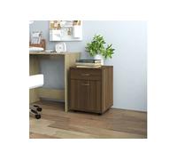 vidaXL Rolkast 45x38x54 cm bewerkt hout bruin eikenkleur815965 Brun G
