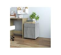 Vidaxl Armoire Roulante Sonoma Gris 45x38x54 Cm Bois D'ingénierie Marron