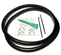 Rolko Lot de 2 pneus pour fauteuil roulant 24 x 1 3/8 Noir Profil bloc anti-crevaison 100 % polyuréthane Bon confort Compatible avec fauteuils roulants standard + levier de montage