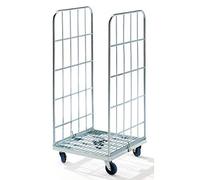 Roll-conteneur MODULAIRE - socle roulant en acier - grillagé sur 2 côtés - Conteneur Conteneur de transport Conteneurs Conteneurs de transport Roll-conteneur Roll-conteneurs