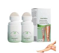 Roll-on à base de plan pour le drainage des œdèmes, soulagement des œdèmes des jambes et des pieds, non gras, pour tous les types de peau (2pcs)