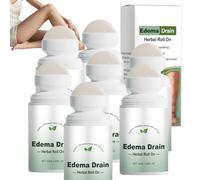 Roll-on à base de plantes pour drainage lymphatique, huile de massage anti-œdème jambes et pieds, réduit enflure et rétention d’eau, roll-on non gras à absorption rapide femmes et hommes (6pcs)