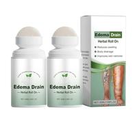 Roll-on À Base De Plantes Pour Drainer L'œdème, Roll-on À Base De Plantes Pour Stimuler La Circulation, Réduit Efficacement L'inconfort, Soulage L'œdème Des Jambes Et Des Pieds (2pcs)