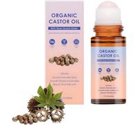 Roll-on à l'huile de ricin bio et quartz rose, huile de ricin naturelle pressée à froid, soin hydratant intense, texture rafraîchissante non grasse, pour tous types de peau