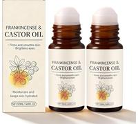 Roll-on à l'huile de ricin et à l'encens bio, huile corporelle légère, améliore le grain de peau et la rend plus douce, texture rafraîchissante pour les peaux sèches, 50 ml