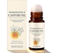 Roll-on à l'huile de ricin et à l'encens bio, huile corporelle légère, améliore le grain de peau et la rend plus douce, texture rafraîchissante pour les peaux sèches, 50 ml