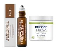Roll-on anti-taches et anti-boutons + pommade au cresson active, pour réduire les taches pigmentaires, les taches de vieillesse et les taches de boutons, enlever les taches pigmentaires du visage