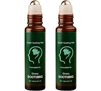 Roll-on apaisant, Soulagement de la migraine, Roll-on à l'huile essentielle de menthe poivrée, Ingrédients naturels et purs, Confort rafraîchissant rapide pour votre tête,2pcs