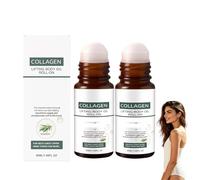 Roll-on d'huile corporelle liftante au collagène, massage hydratant et raffermissant, formule légère à absorption rapide, lisse le grain peau, atténue les ridules, améliore l'élasticité cutanée (PCS2)