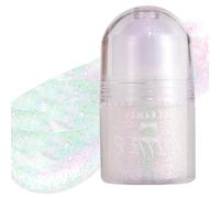 Roll-on Gel à Paillettes pour le Corps, Maquillage de sirène, Roll-on Pailleté pour Enfant, Visage Liquide de Paillettes Holographiques, pour les Accessoires de Rave(#02Blanc)